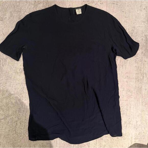 Giorgio Armani Tops - Vintage Giorgio Armani Navy Silk s/s top sz 40